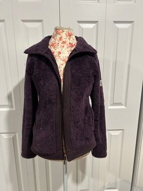 Plush Full-Zip Women’s Jacket - Dark Plum